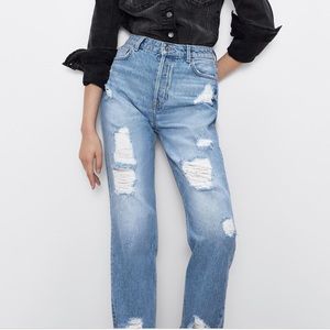 Zara Vintage High Rise Straight Jeans